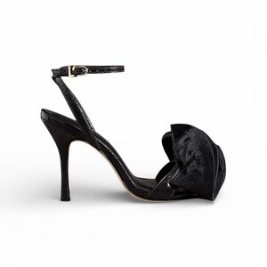 Larroude Shimmering Black Heels